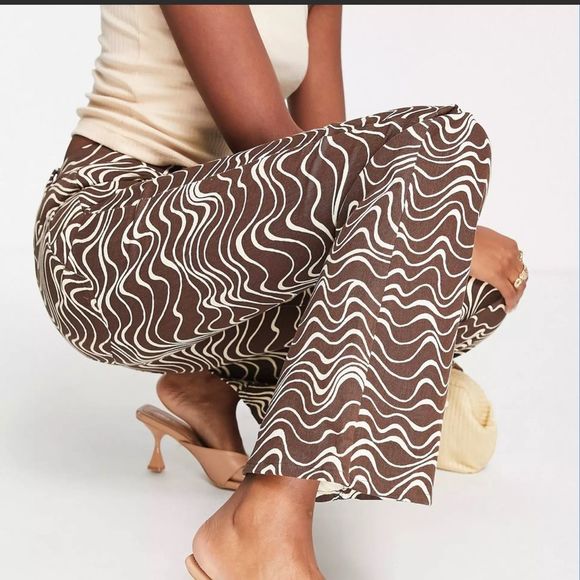 & Other Stories Pants - & Other Stories Printed Brown Pants